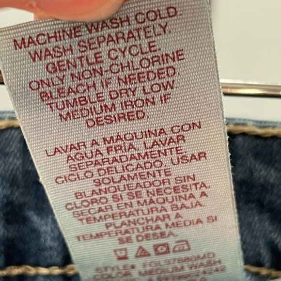 [14] Faded Glory Straight Leg Mid Rise Medium Wash Denim Jean Women’s - Picture 13 of 14